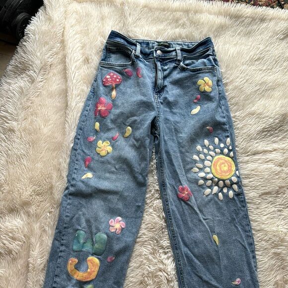 Wild Fable High Rise ‘Dad Jeans’ Hippie Boho Size 4 Boyfriend Loose Fit - Picture 3 of 11